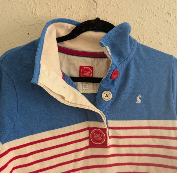 Joules Red & White Spirited Pullover Sweatshirt - Picture 2 of 7